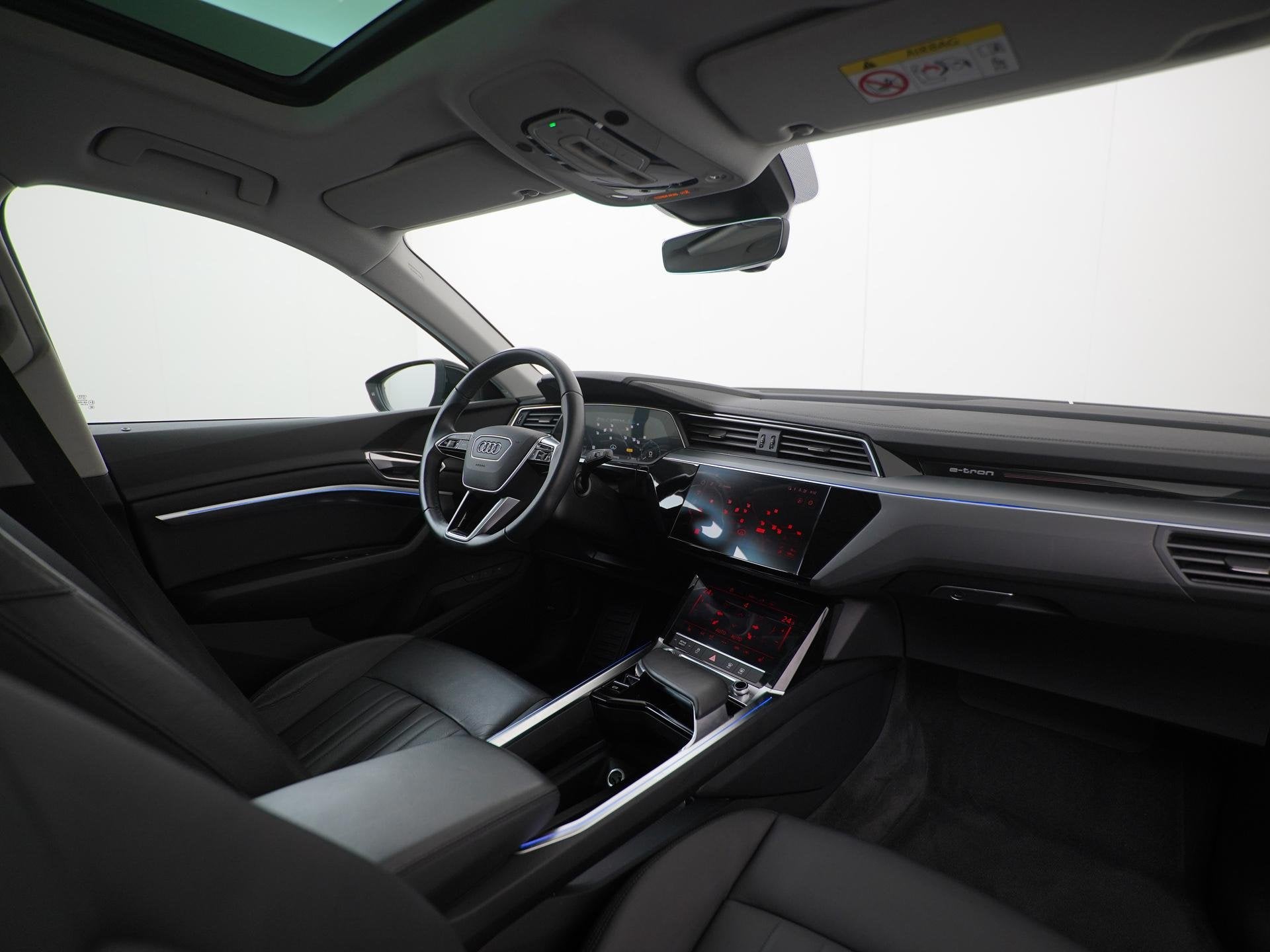 Audi e-tron 50 quattro 71 kWh | SOH 92% | Panoramadak | Lede, Automaat, 12 maanden, 71 kWh, Zwart