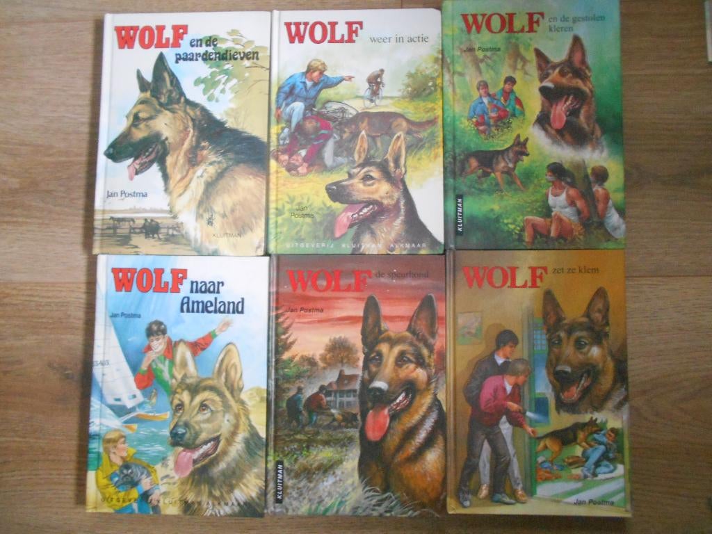 Jan Postma 6 verschillende boeken van Wolf, Boeken, Ophalen of Verzenden, Zo goed als nieuw