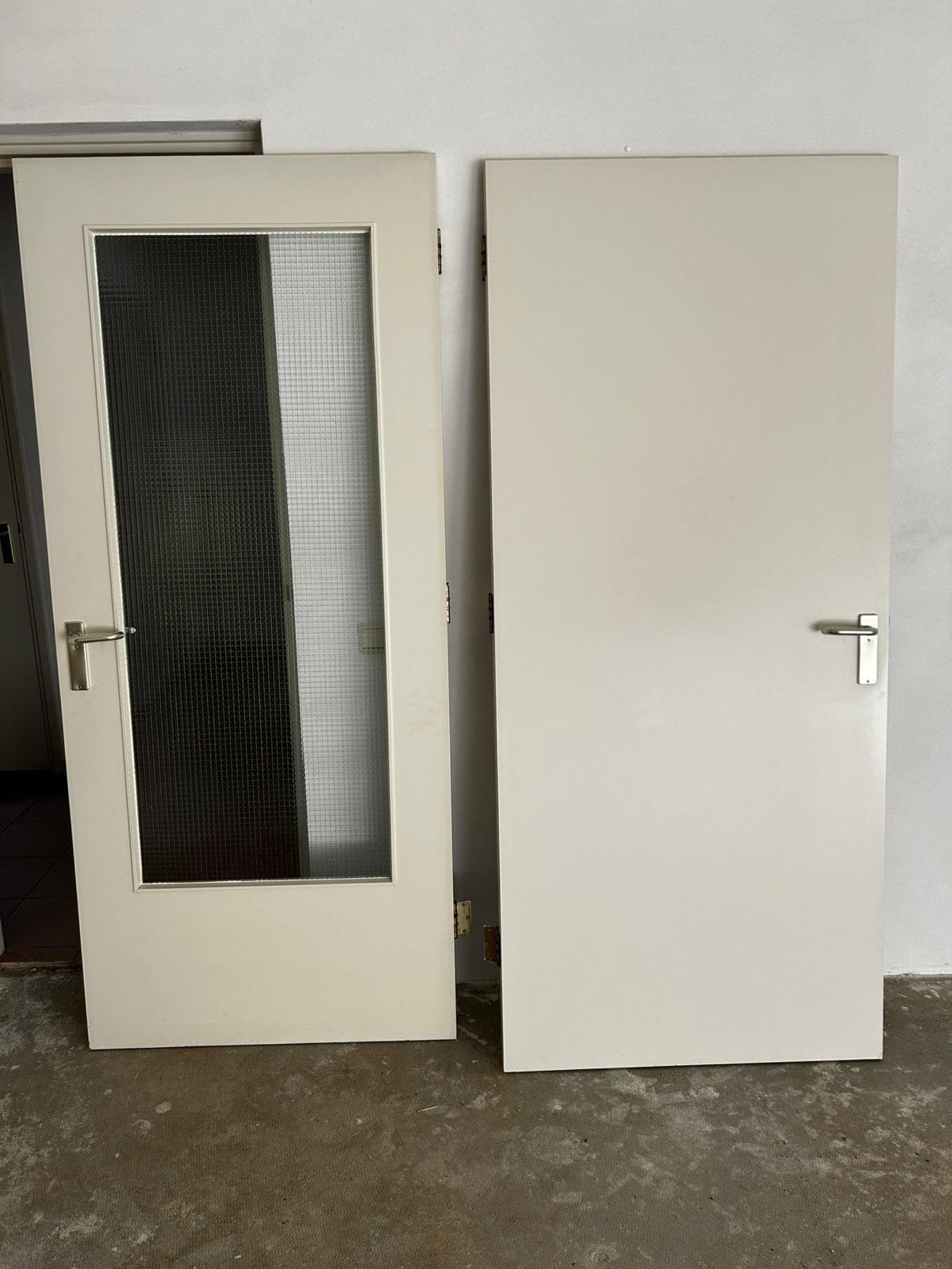 Binnendeuren, stomp, met en zonder glas, 4 stuks, Doe-het-zelf en Verbouw, Deuren en Horren, Ophalen, Gebruikt, 80 tot 100 cm