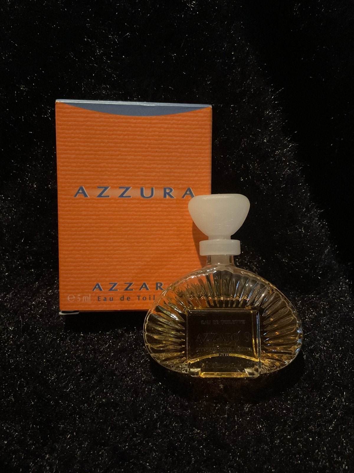 Azzaro 9 miniatuur vintage, Verzenden, Zo goed als nieuw, Miniatuur, Gevuld