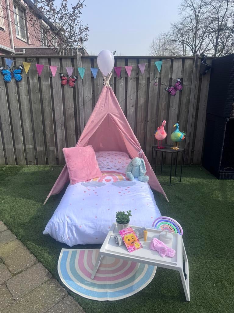 Tipi tent verhuur kinderfeest -slaapfeest -verjaardagfeest, Hobby en Vrije tijd, Feestartikelen | Verhuur, Ophalen of Verzenden