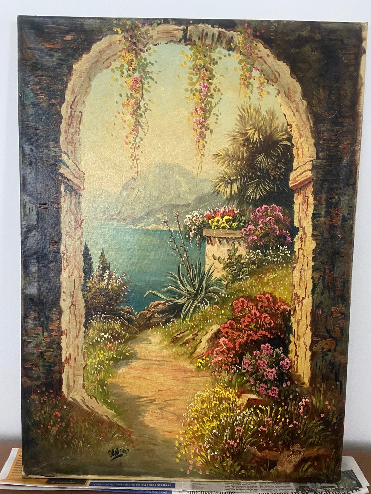 Zeldzaam Meesterwerk - Origineel Olieverf op Canvas  "Colin", Antiek en Kunst, Ophalen of Verzenden