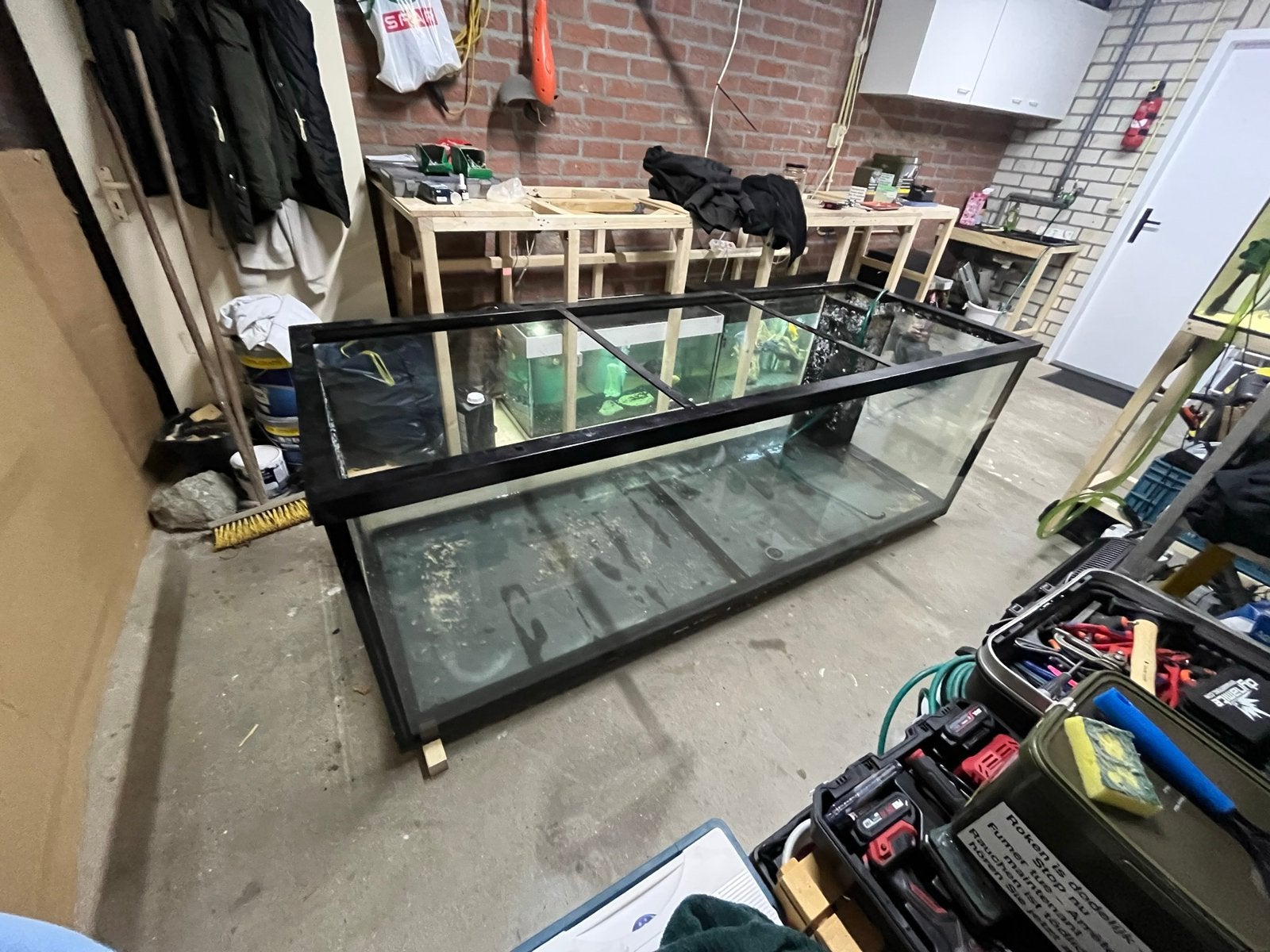 groot aquarium, Ophalen, Gebruikt, Leeg aquarium