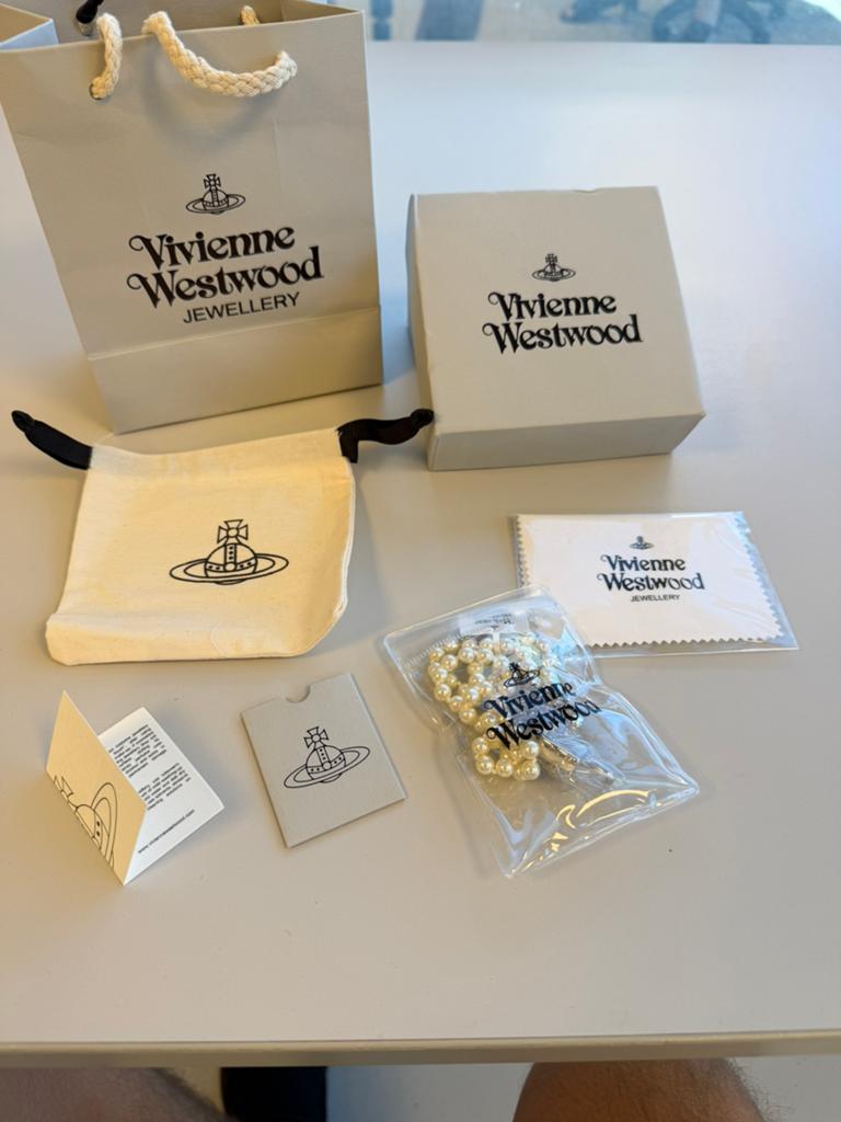 Vivienne Westwood Orietta Pearl parel Ketting Zilver NIEUW, Sieraden, Tassen en Uiterlijk, Kettingen, Met strass, Nieuw, Ophalen of Verzenden