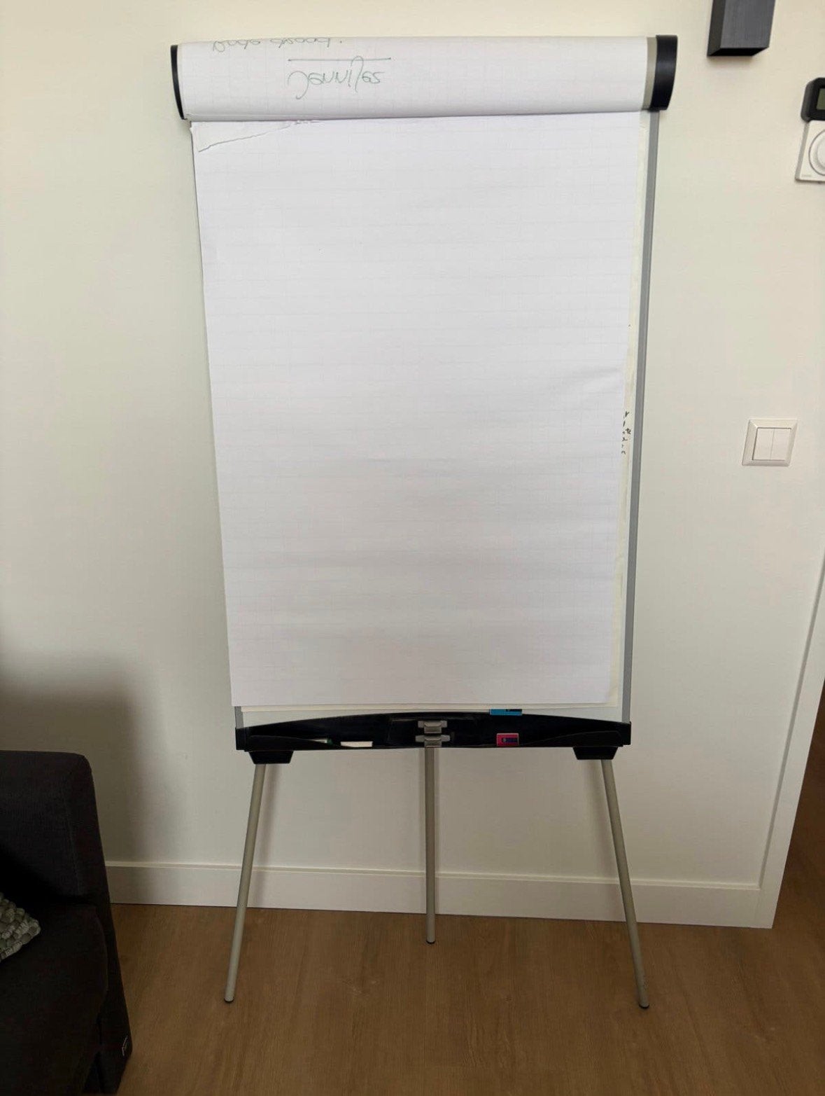 Flip over whitebord Nobo met papier, Ophalen, Zo goed als nieuw, Overige typen
