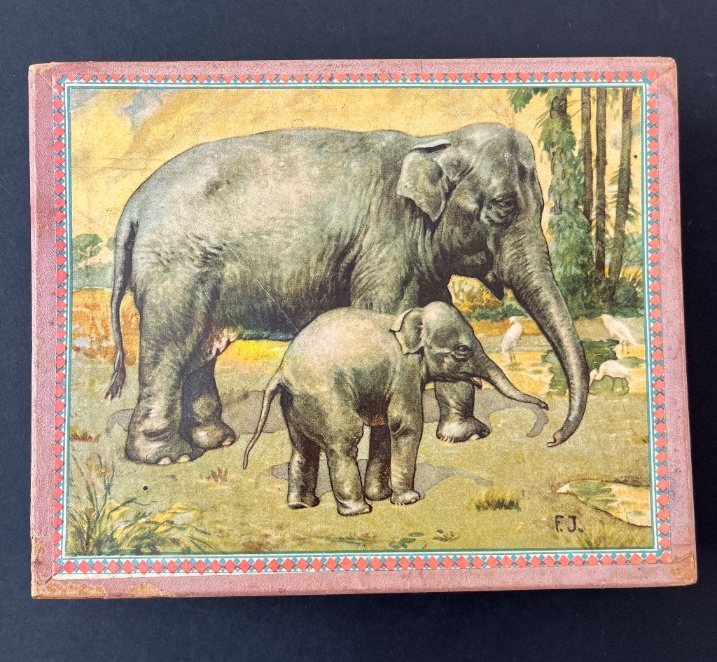 Vintage blokkendoos puzzle, Antiek en Kunst, Ophalen of Verzenden