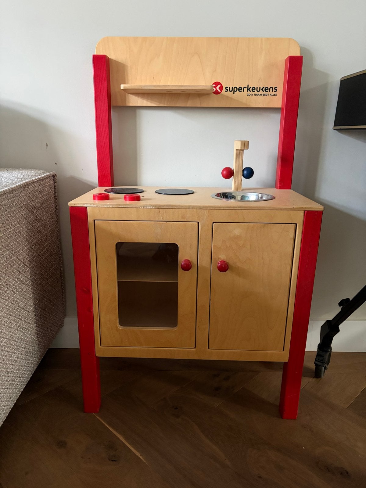 Houten kinderkeuken Superkeukens - Zo goed als nieuw, Ophalen, Zo goed als nieuw, Hout, Speelkeuken