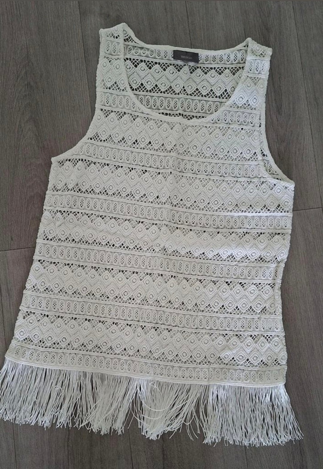 Kanten singlet  Yessica maat M, Maat 38/40 (M), Zwart, Ophalen of Verzenden, Zonder mouw