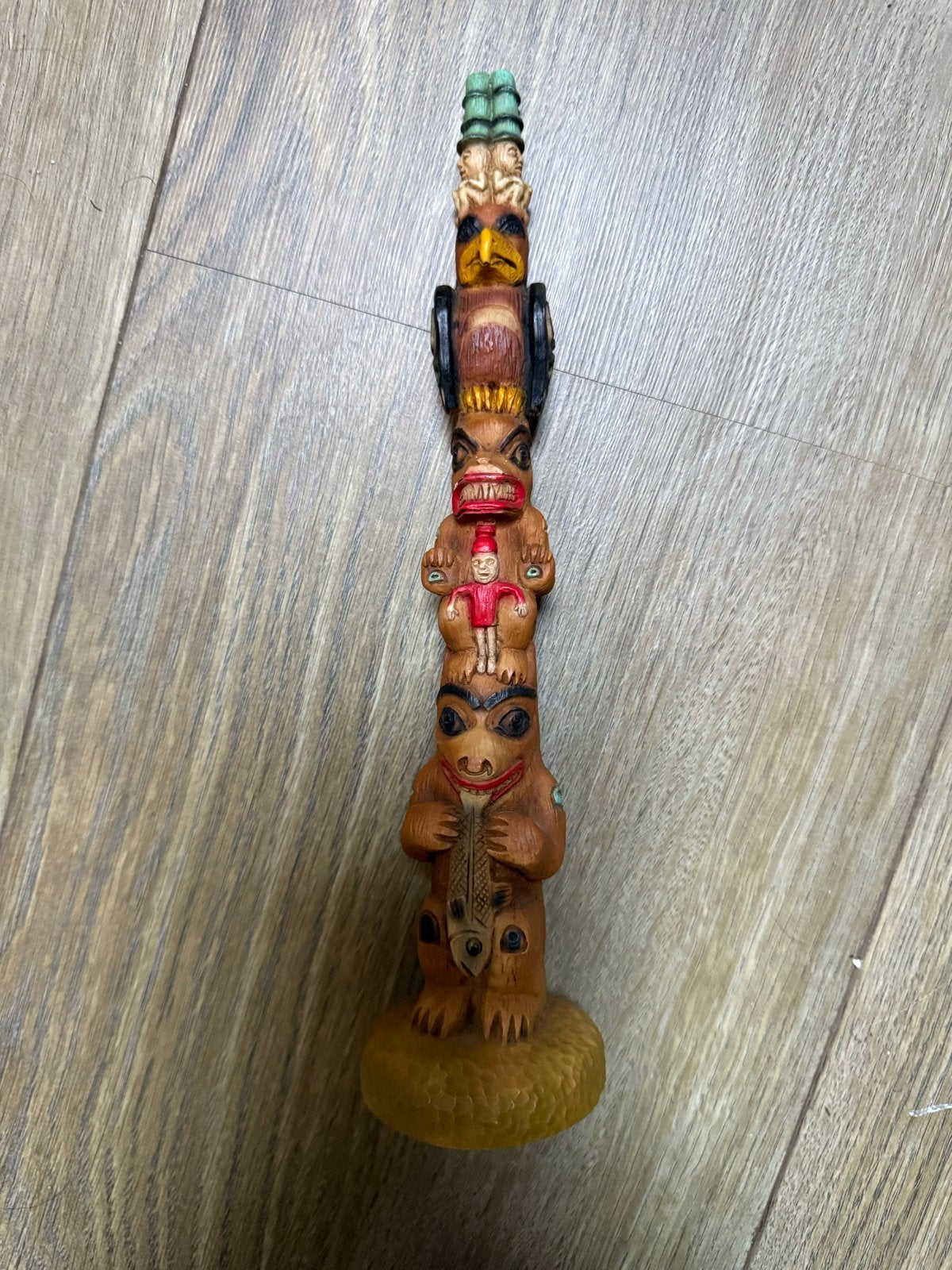 Vintage Castagna Totempaal - Handgemaakt in Italië (1988), Overige onderwerpen, Natuurlijk materiaal, Ophalen of Verzenden, 20 - 50 cm