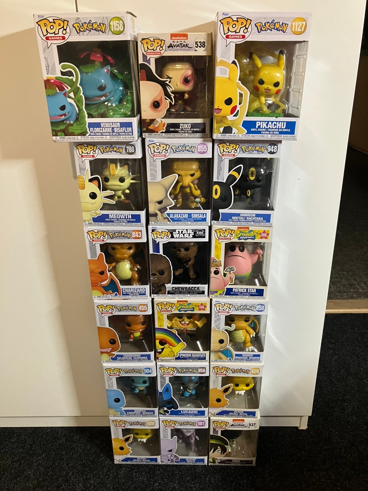 Grote collectie Funko Pop! figuren (Pokémon, Spongebob, Star, Ophalen, Zo goed als nieuw
