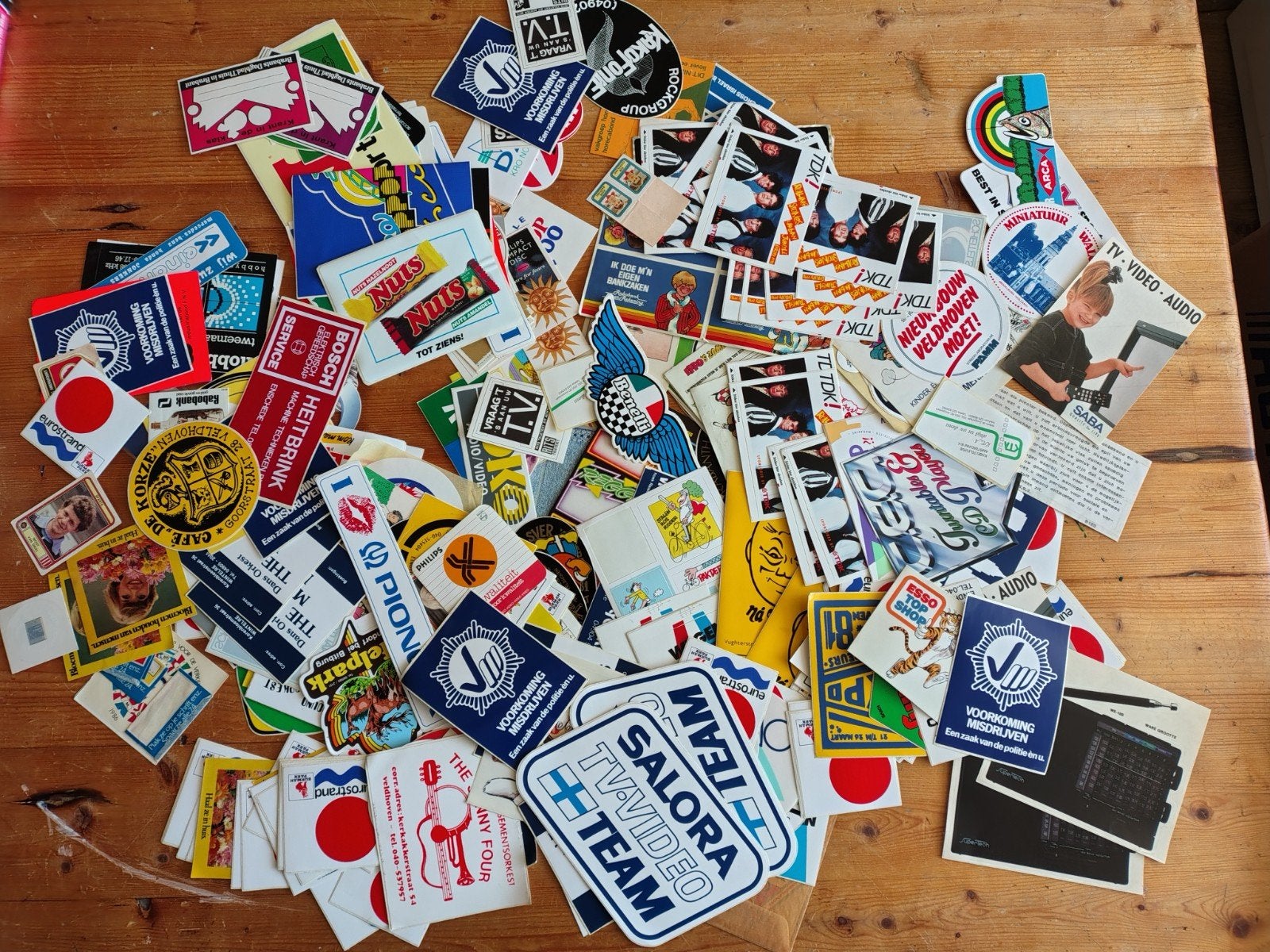 Grote verzameling vintage stickers en reclameplaatjes, Verzenden, Overige typen