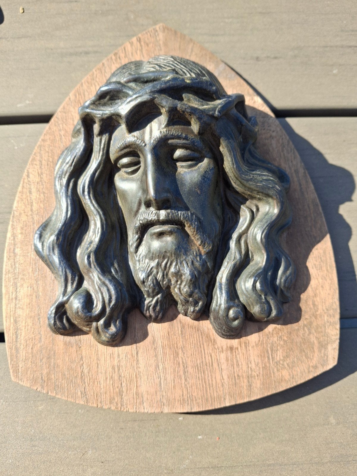 Vintage Jezus Christus Hoofd Wanddecoratie, Ophalen of Verzenden