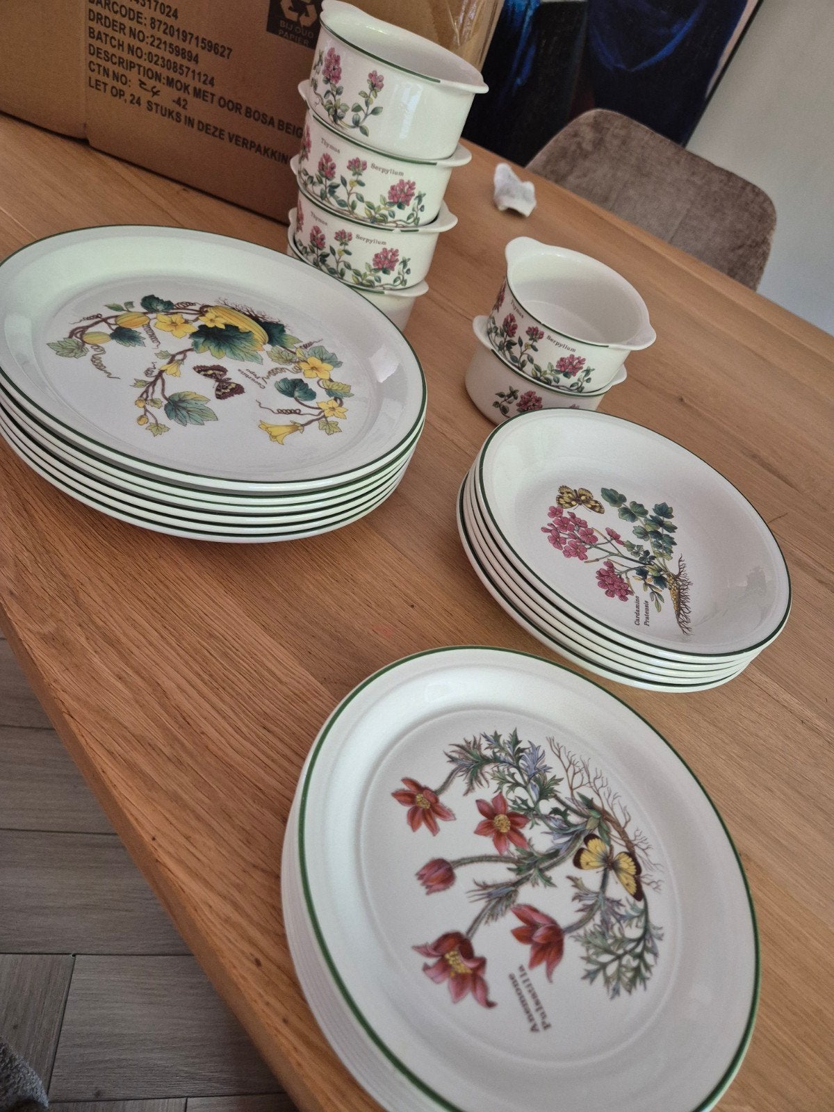 Vintage Enoch Wedgwood Florabunda servies – 23-delig –, Ophalen