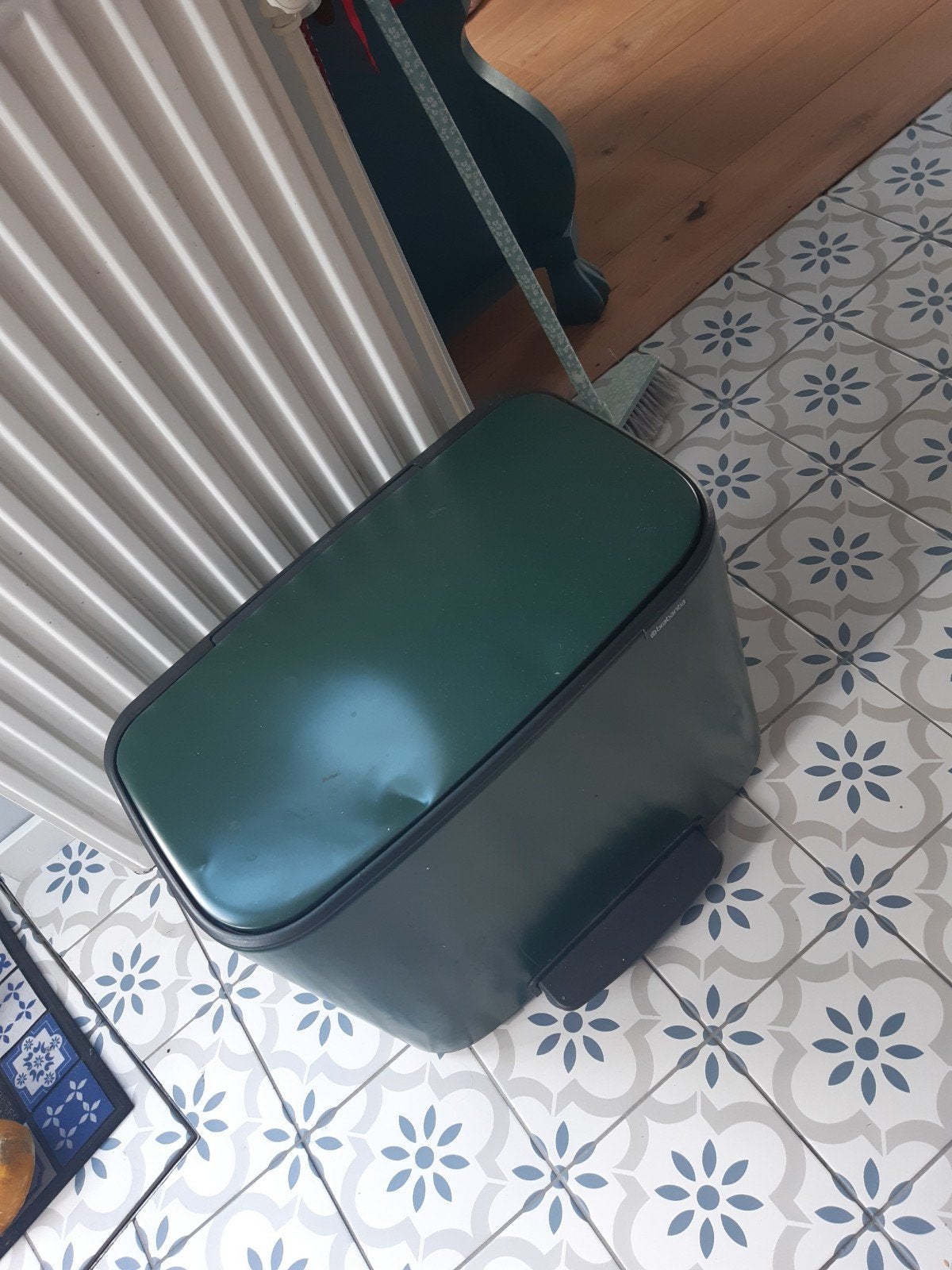 Brabantia groen prullenbak 3 scheidingsbakken, Ophalen, Metaal