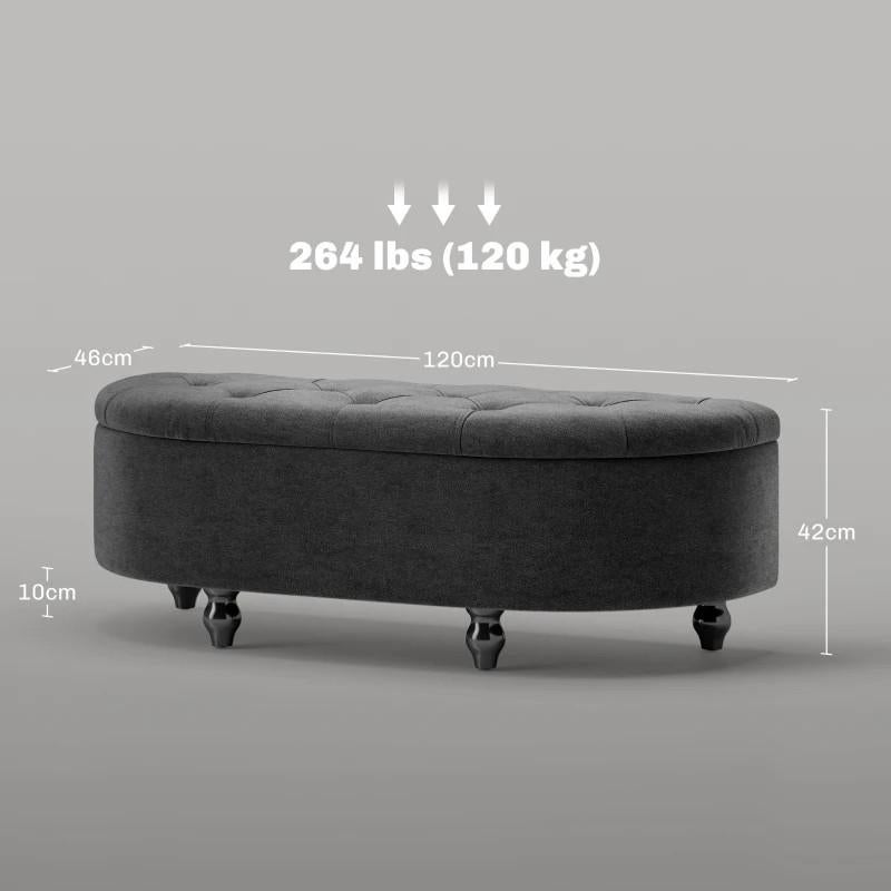 Fluwelen Kruk met Opbergruimte - 2-in-1 Poef, Modern, Elegant, Fluweel, Onbekend, Ophalen of Verzenden, Onbekend