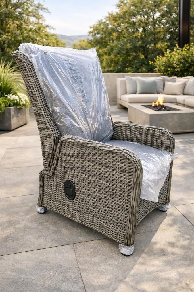 6 Nieuwe Wicker Tuinstoelen - Verstelbaar met Kussens, Tuin en Terras, Tuinstoelen, Ophalen, Nieuw, Wicker, Verstelbaar