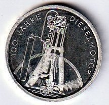 10  mark  1997  F  Duitsland. km. 192  unc/proof., Ophalen of Verzenden, Duitsland, Losse munt, Zilver