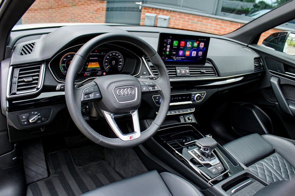 Audi Q5 50 TFSI e S edition | Luchtvering | Pano | Memory |, Auto's, Audi, Automaat, Gebruikt, Zwart, 4 cilinders