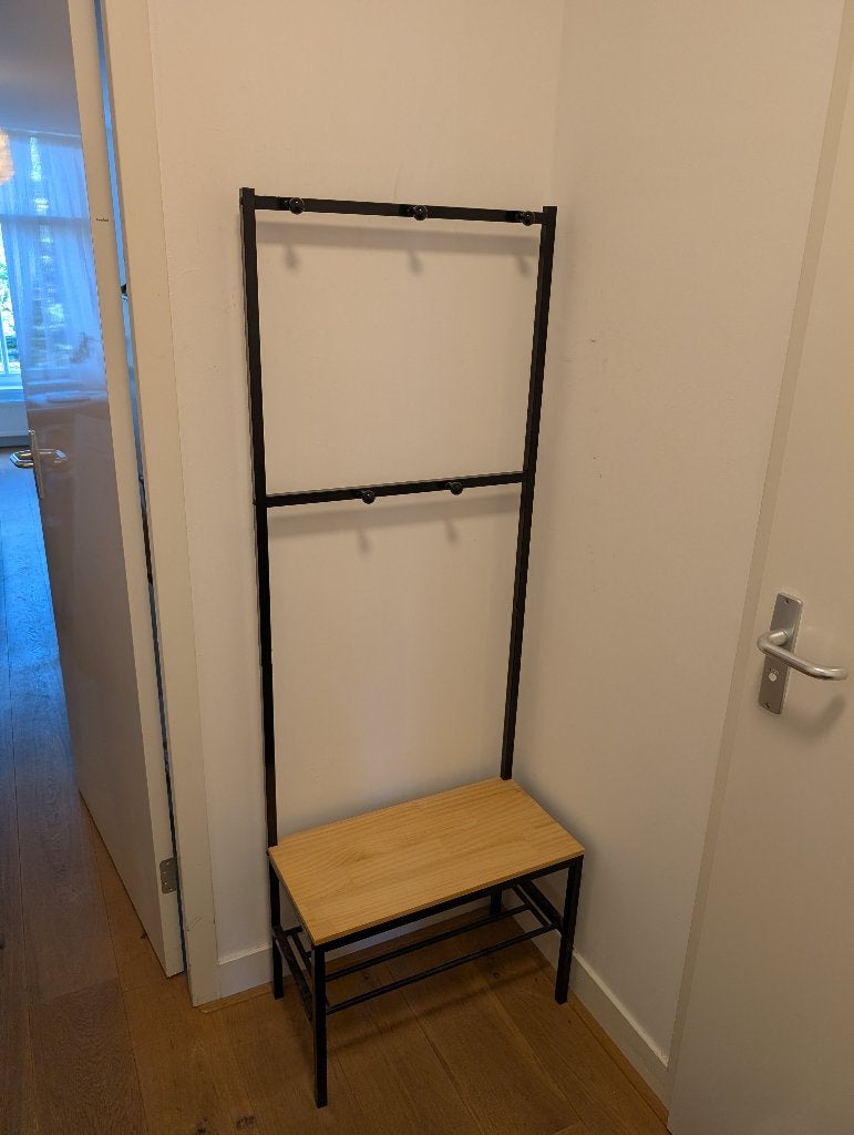 Compacte garderobe Geo, Ophalen, Zo goed als nieuw, Metaal, Staande kapstok