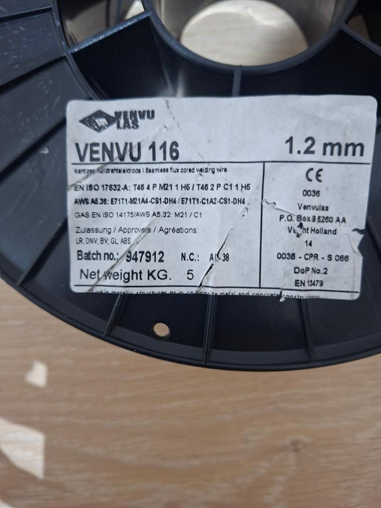 VENVU 116 Lasdraad 1.2 mm - 5 KG - Nieuw, Ophalen, Nieuw, Overige typen