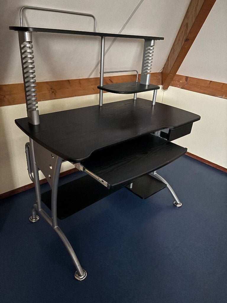 Bureau, Ophalen, Zwart, 110 cm, Schoolbureau