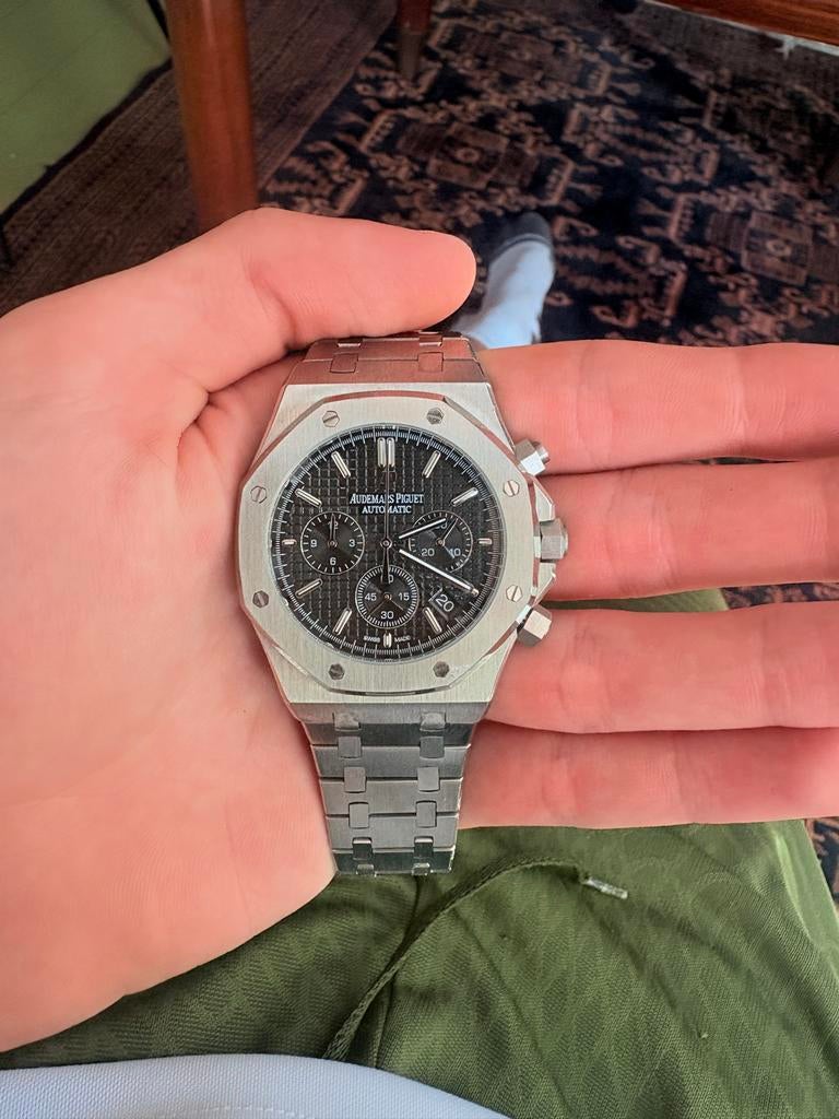 Audemars Piguet Royal Oak Chronograaf Staal, Sieraden, Tassen en Uiterlijk, Horloges | Heren, Overige merken, Staal, Verzenden