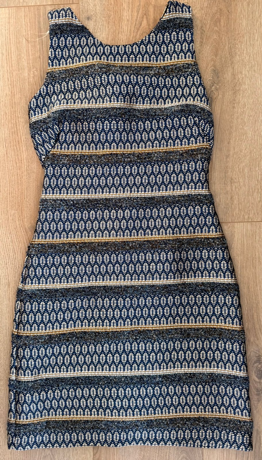 Nieuwe sandro ferrone jurk met patroon - Maat S, Kleding | Dames, Ophalen, Blauw, Nieuw, Maat 36 (S)