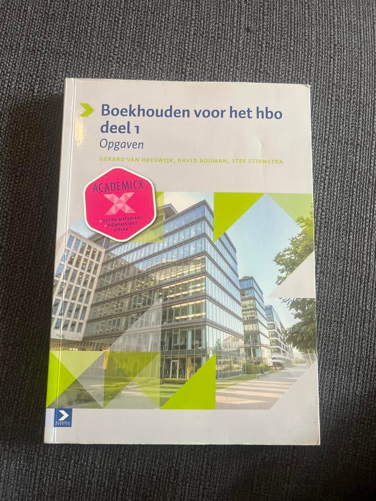 Boekhouden voor het hbo deel 1 Opgaven, Boeken, Studieboeken en Cursussen, Ophalen, Gamma, Gelezen, HBO