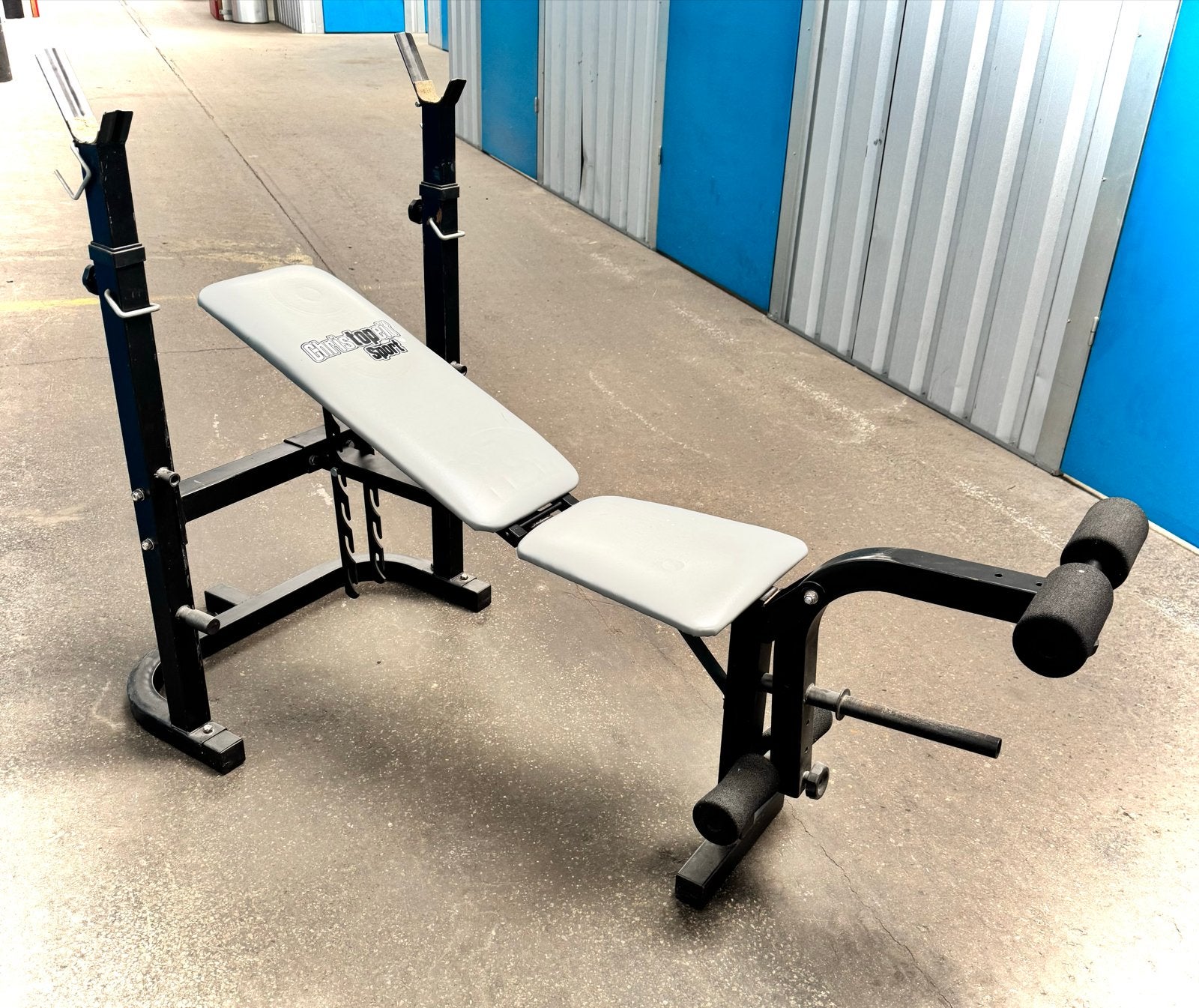 Complete Krachtstation met Bankdrukbank en Gewichten 202,5kg, Sport en Fitness, Fitnessapparatuur, Gebruikt, Krachtstation, Armen