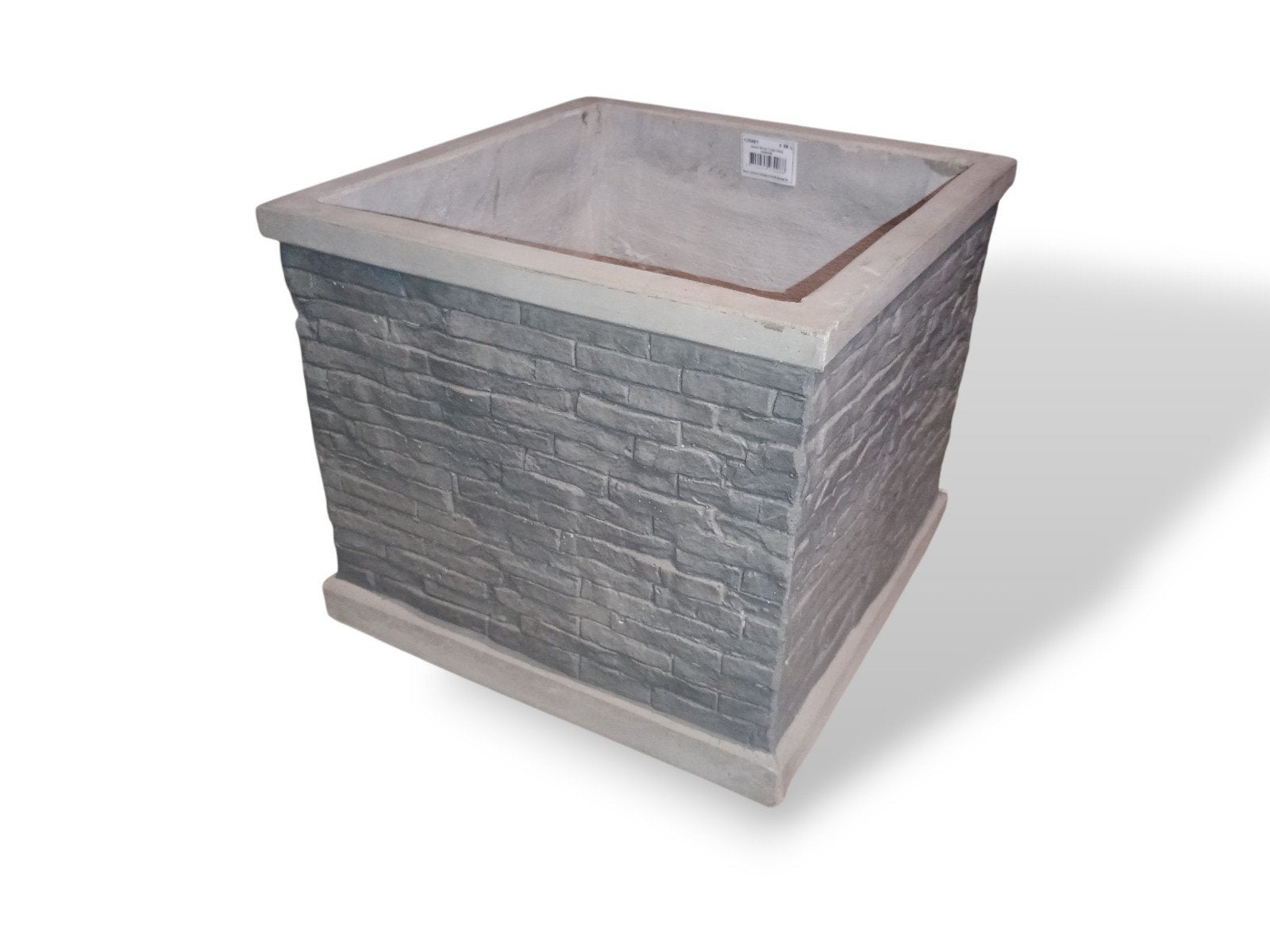 4x Nieuwe Jambi Brick Cube Grijze Bloembakken - D40H35, Ophalen, Minder dan 60 cm, Vierkant, Nieuw