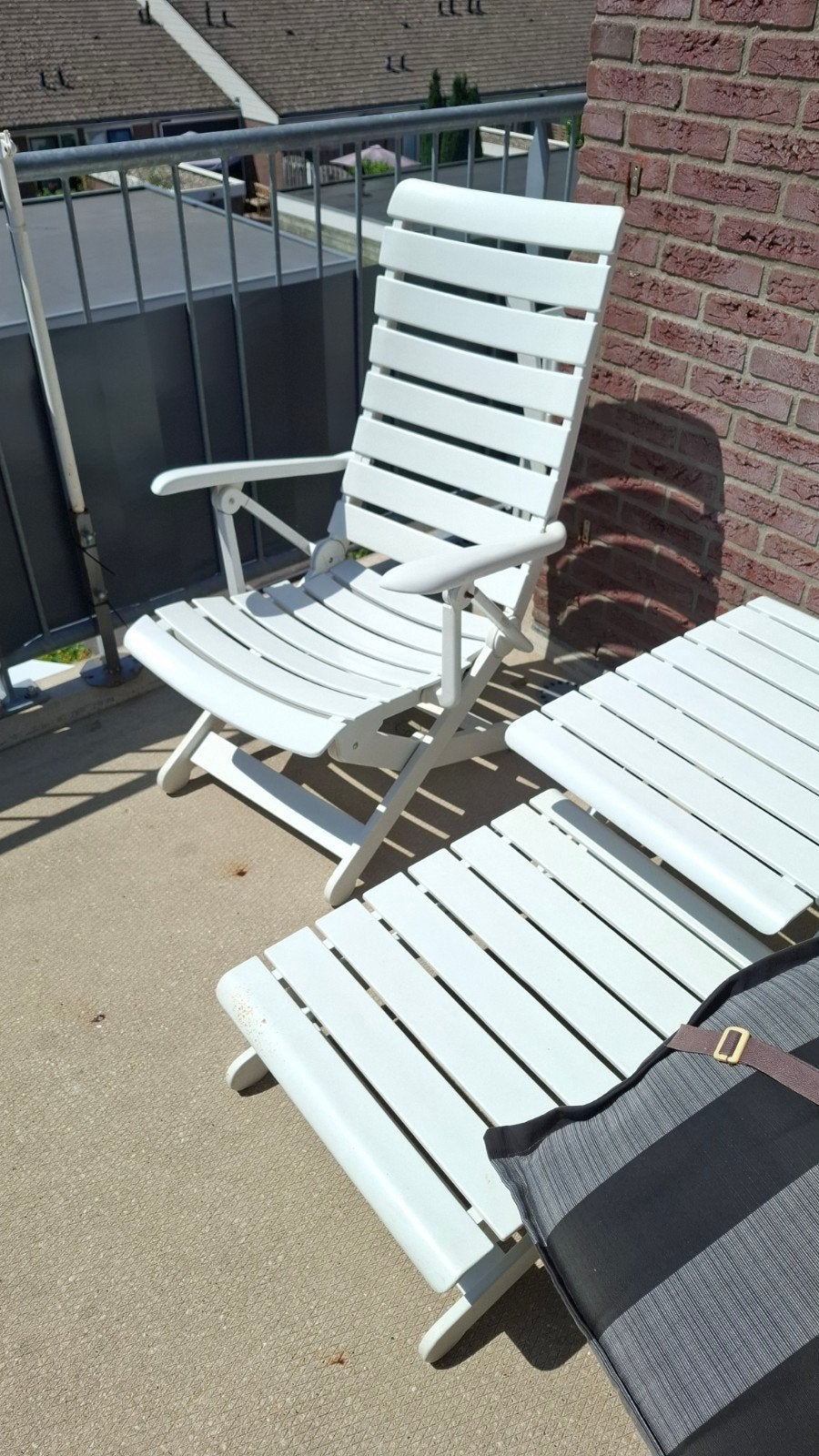 Gevraagd; Rover Garden volkunsstof verstelbare terrasstoelen, Tuin en Terras, Ligbedden, Ophalen, Kunststof, Verstelbaar