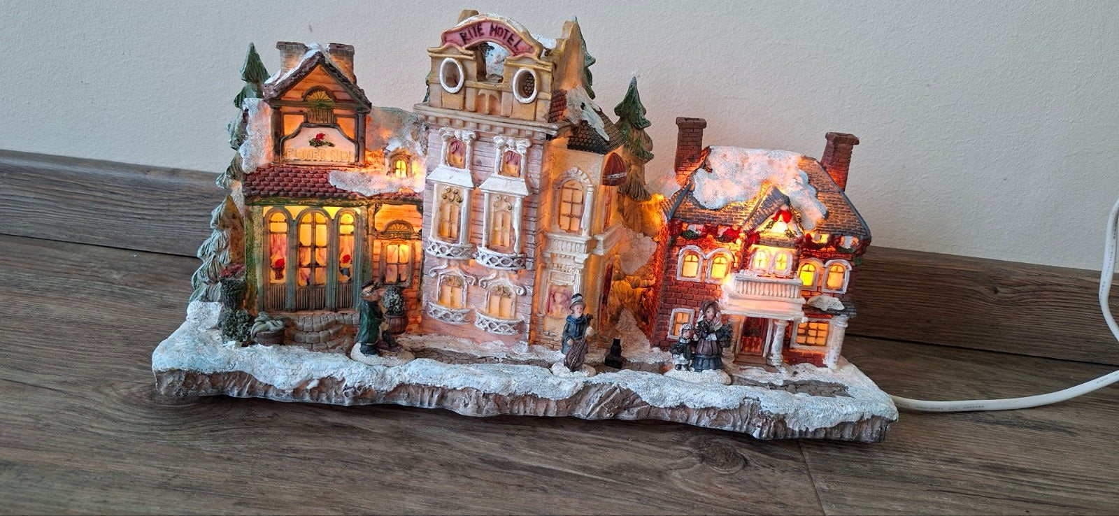 Kerst stadje, met licht, Ophalen