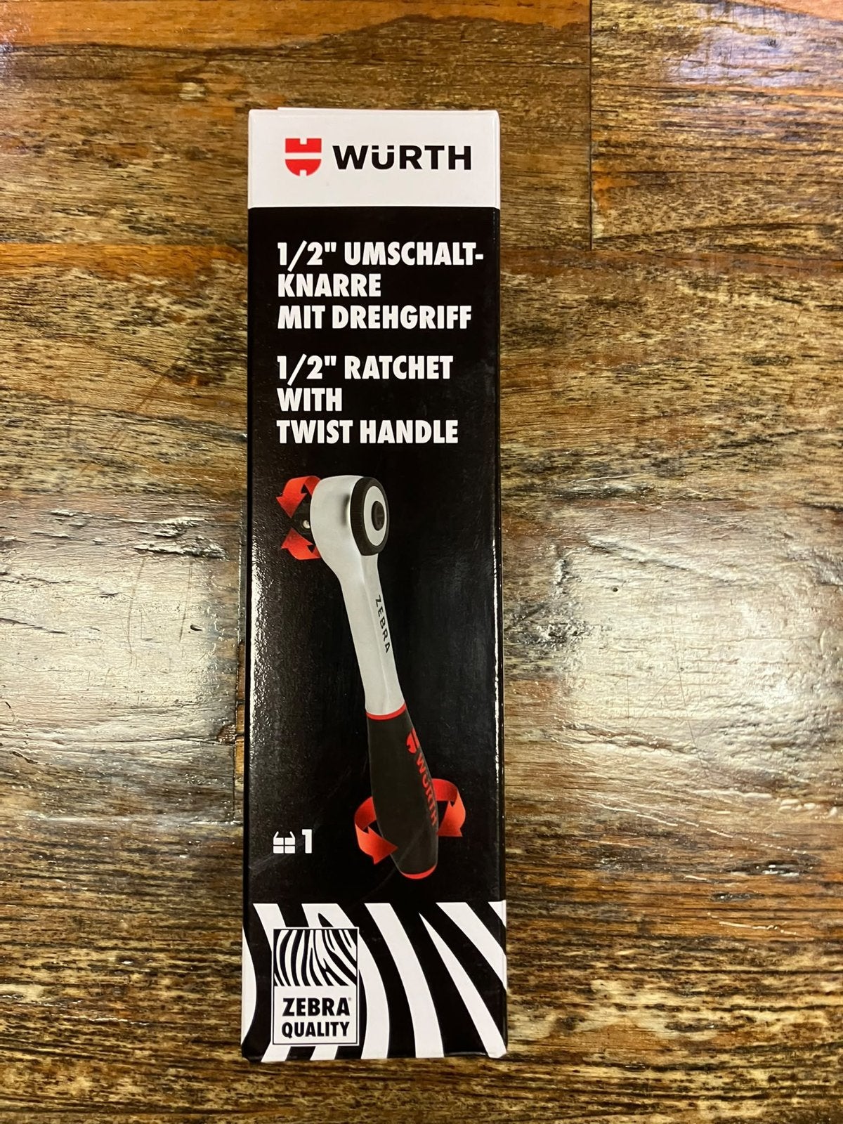 Würth Zebra omschakel-ratel 1/2’ - Nieuw, Ophalen of Verzenden, Nieuw, Sleutel/ratel