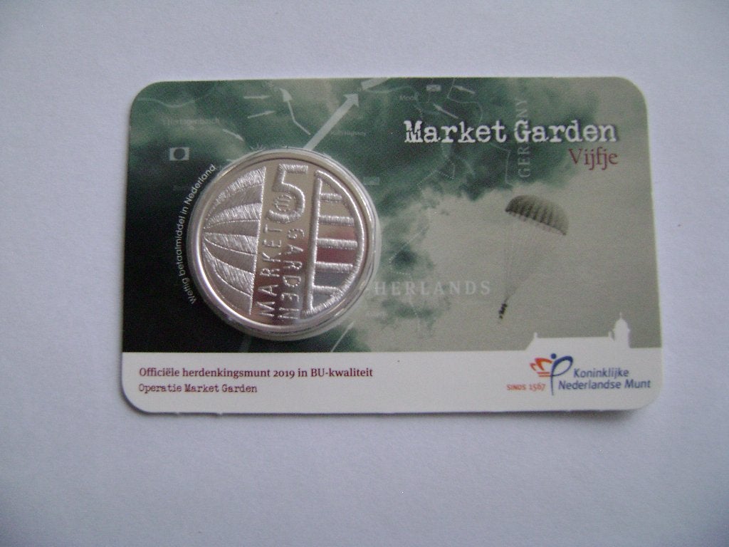 Het "Market Garden" Vijfje in BU kwaliteit in Coincard, Ophalen of Verzenden, Koningin Beatrix, Euro's, Setje