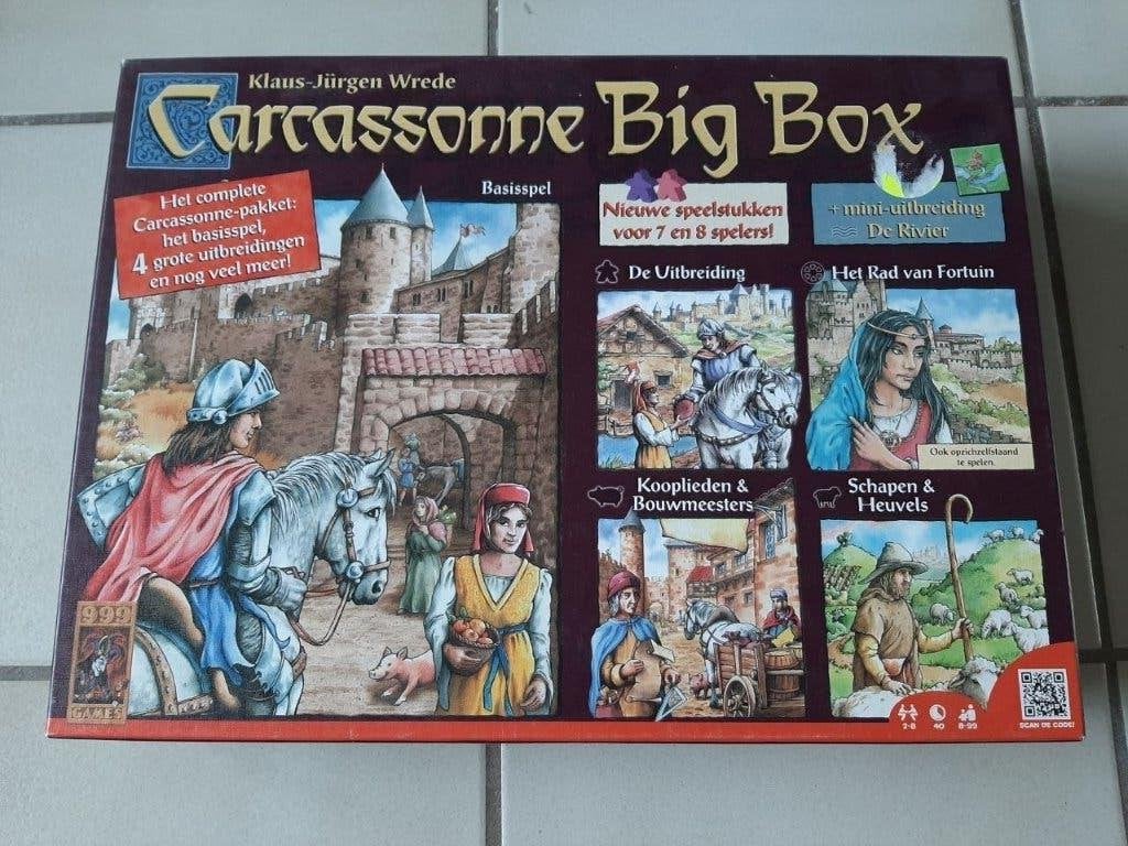 Carcassonne Big Box - Compleet basisspel met uitbreidingen, Een of twee spelers, Ophalen of Verzenden, Zo goed als nieuw, 999 Games