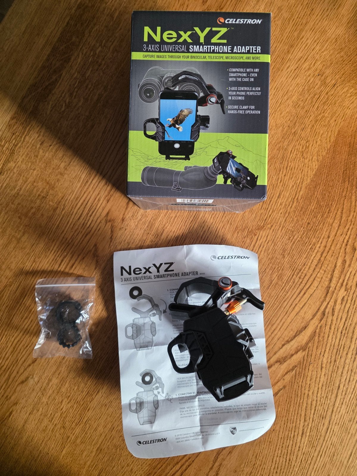 Celestron NexYZ 3-assige Universele Smartphone Adapter, Overige merken, Overige typen, Ophalen of Verzenden, Zo goed als nieuw