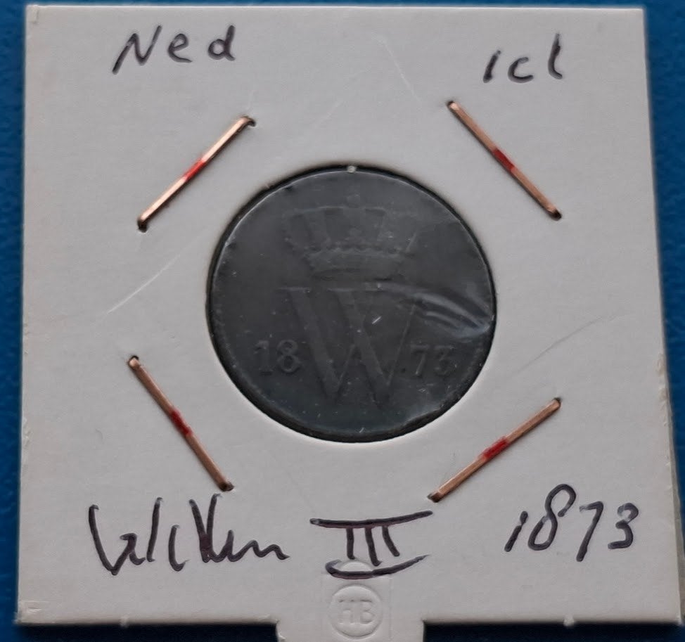Nederland 1 cent 1873 - Willem III*, Verzenden, Koning Willem III, 1 cent, Losse munt