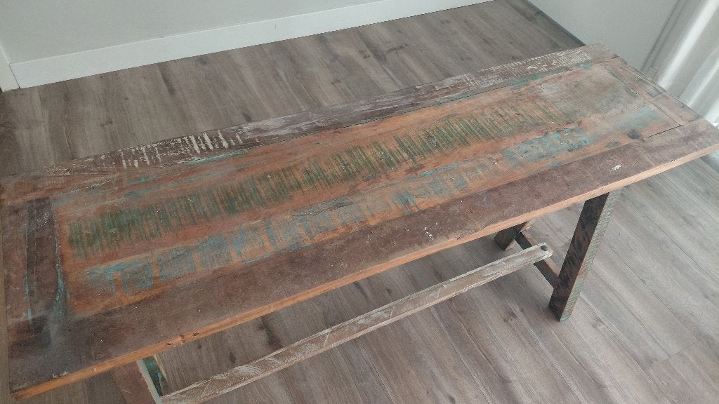 side table, Gebruikt, 100 tot 150 cm, Ophalen, Sloophout