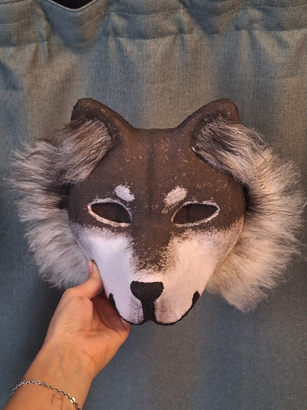 wolf mask therian mask masker, Hobby en Vrije tijd, Ophalen of Verzenden, Nieuw, Overige typen