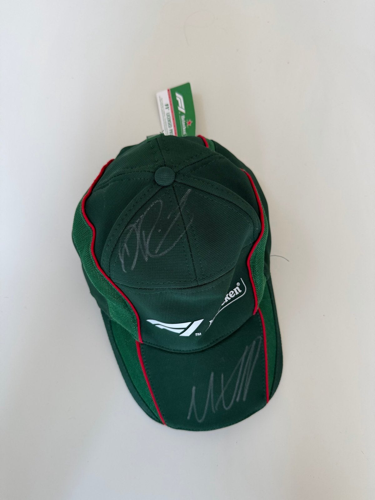 Heineken F1 pet met handtekening van Max Verstappen, Ophalen of Verzenden, Nieuw, One size fits all, Pet