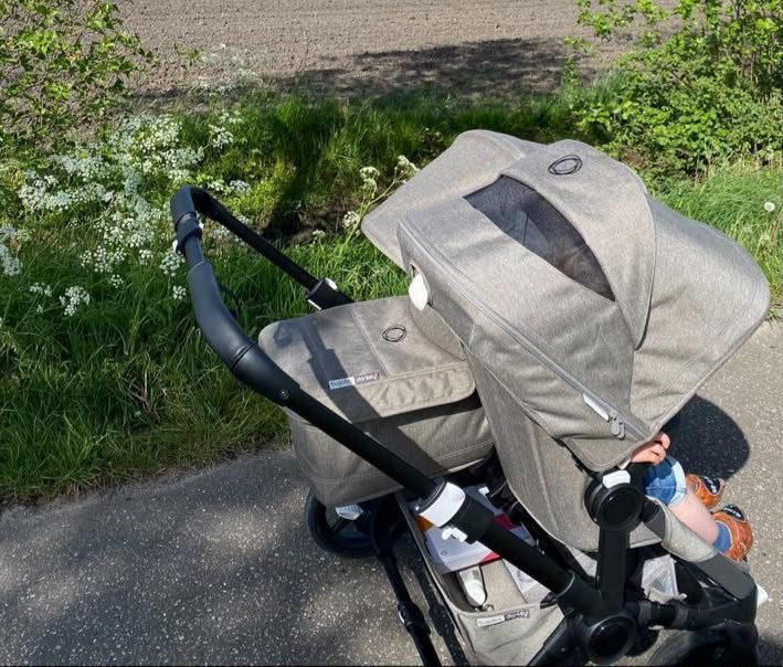Bugaboo Donkey 3 DUO Kinderwagen, twin - Compleet. Taupe, Ophalen, Gebruikt, Kinderwagen of Buggy