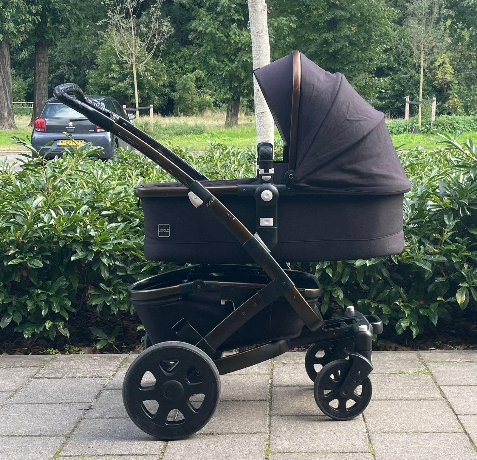 Joolz Geo2 All Black - kinderwagen en buggy 3 in 1 in zwart, Ophalen of Verzenden, Gebruikt, Kinderwagen, Overige merken