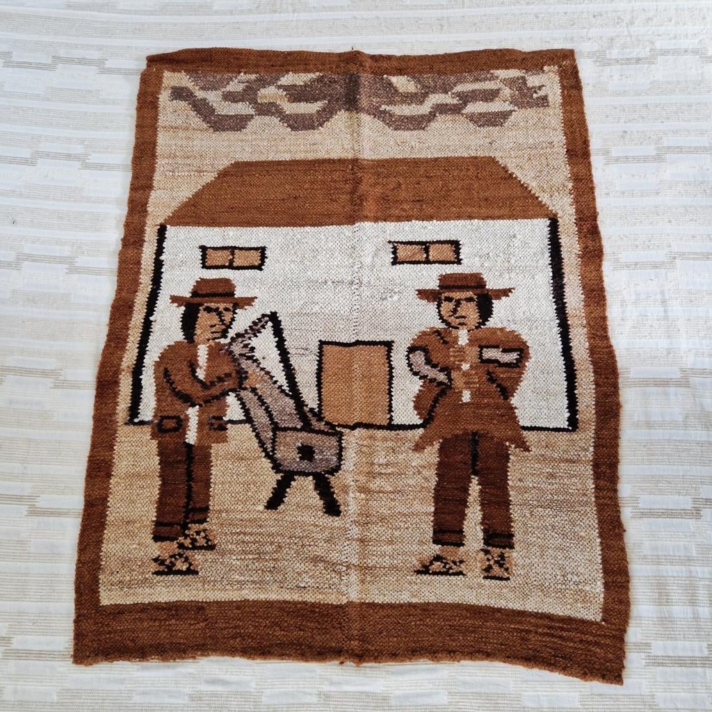 Wandkleed bruin beige 110x85, Huis en Inrichting, Ophalen of Verzenden