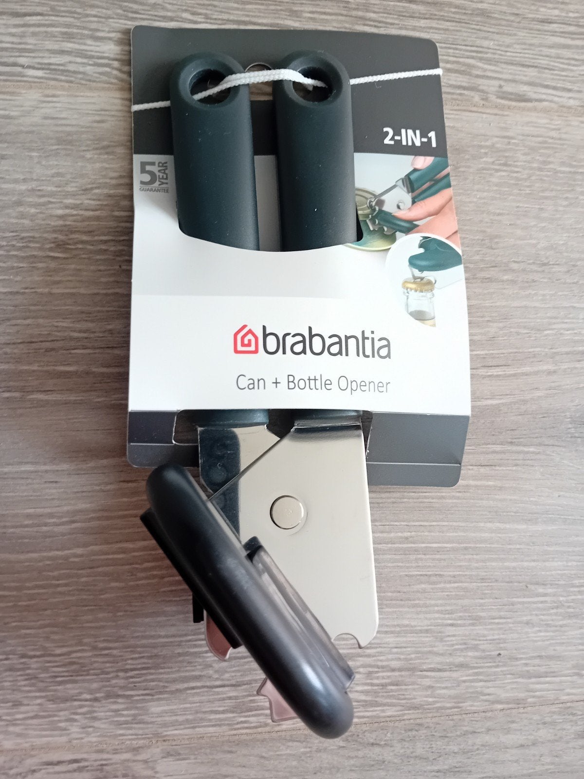 Brabantia Blikopener en Geïntegreerde fles. RVS. Nieuw!, Ophalen, Nieuw, Zwart, Brabantia