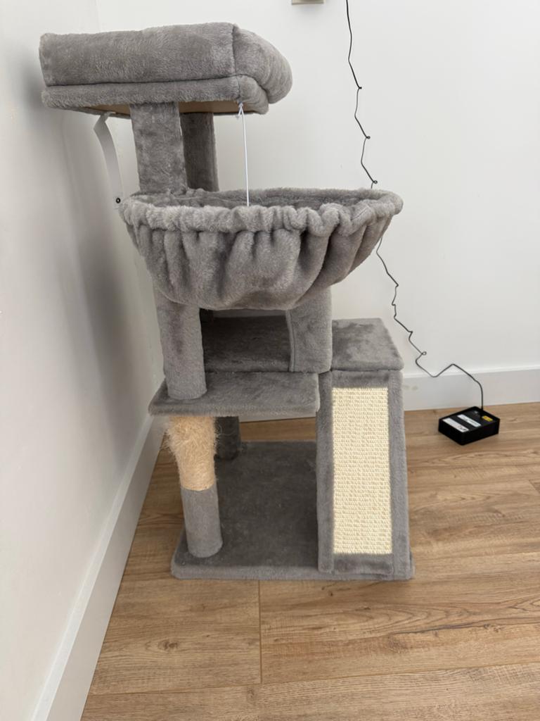 Krabpaal grijs met groot platform, Dieren en Toebehoren, Katten-accessoires, Ophalen
