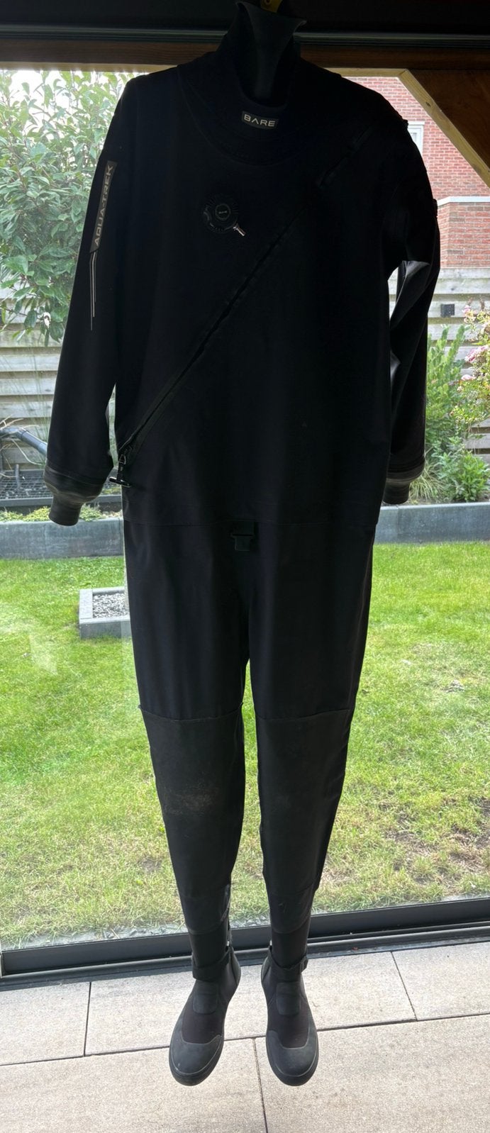 Bare AquaTrek Tec droogpak maat XL, Watersport en Boten, Ophalen of Verzenden, Gebruikt, Duikpak