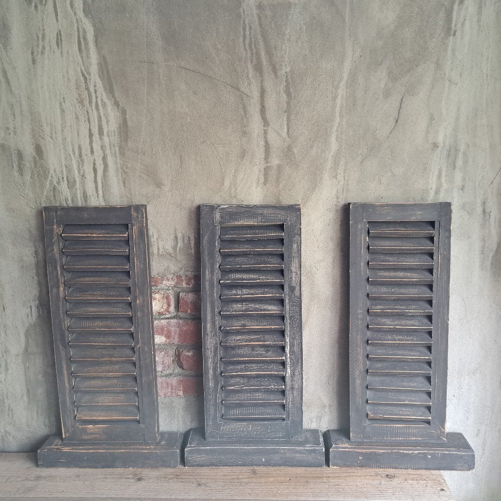 1x Landelijk sober houten louvreluik op voet luik *Etage3*, ., Ophalen of Verzenden, Zo goed als nieuw, .
