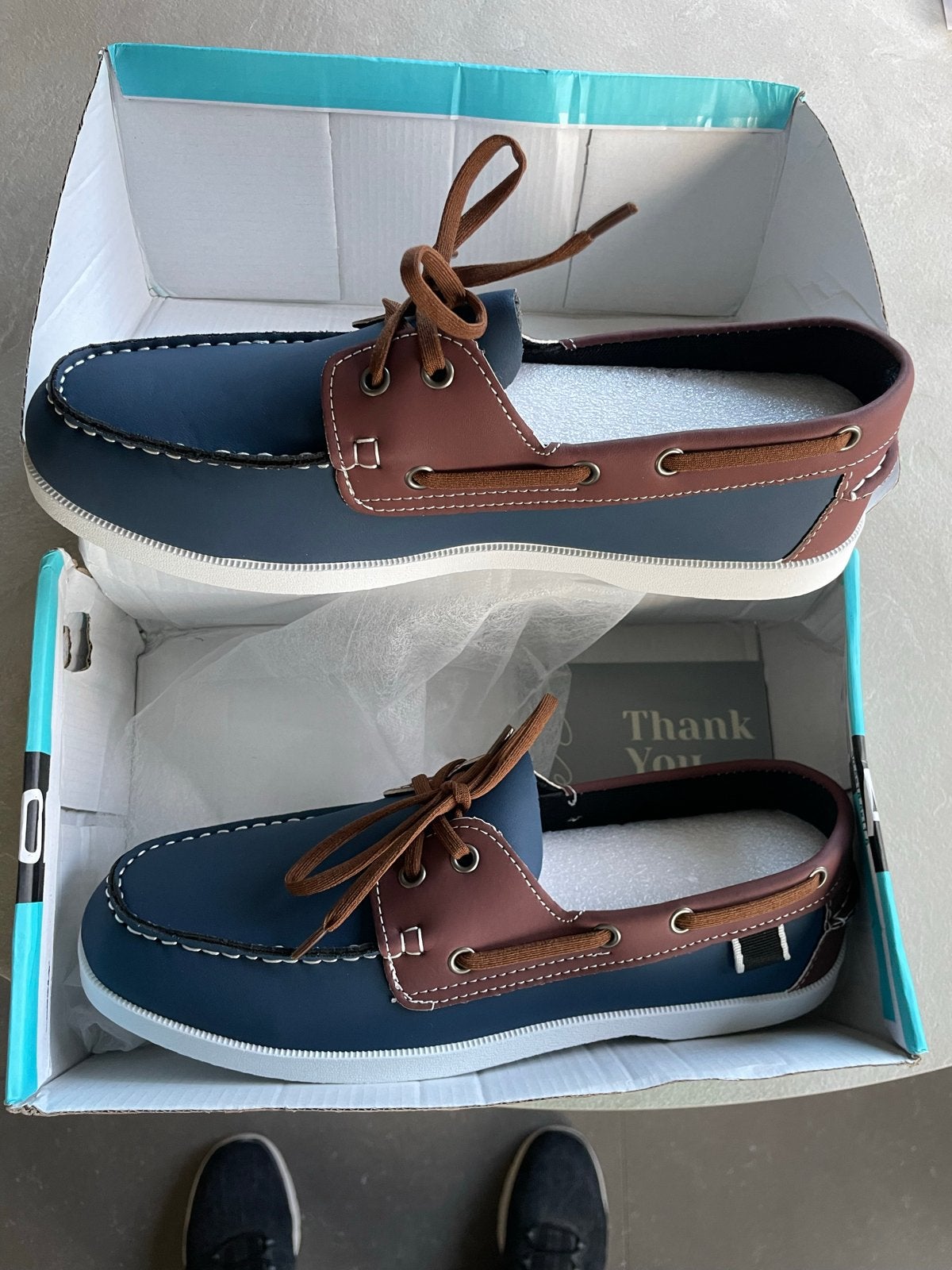 Nieuwe heren bootschoenen maat 44 (Blauw/Bruin), Kleding | Heren, Blauw, Nieuw, Ophalen of Verzenden, Espadrilles of Moccasins
