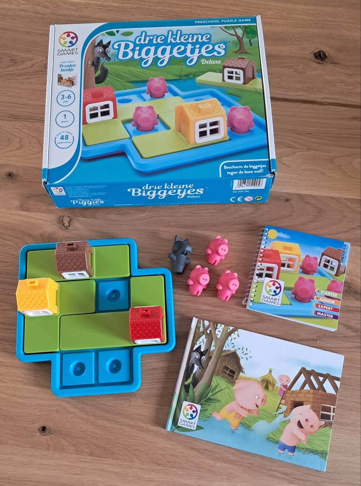 Drie Kleine Biggetjes - SmartGames Puzzelspel, Ophalen of Verzenden, Zo goed als nieuw, Puzzelen