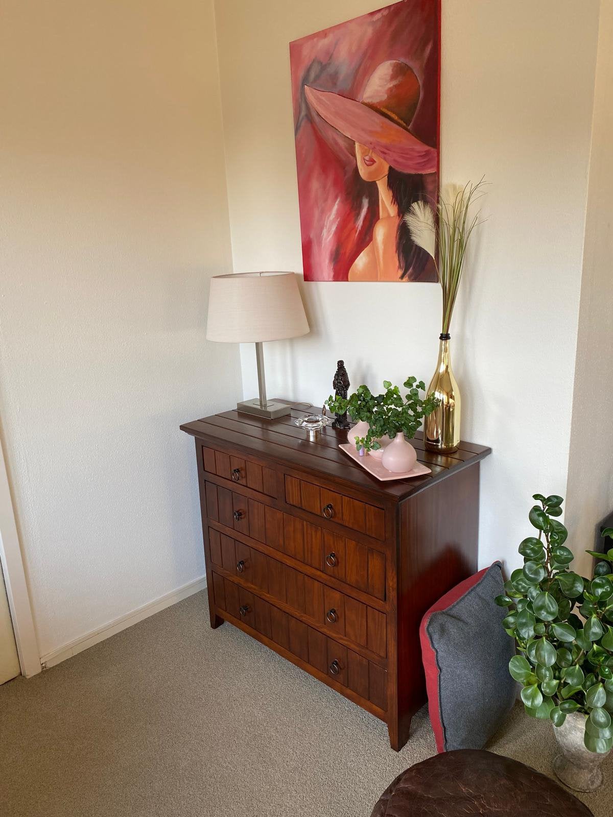 Prachtige klassieke houten ladekast / commode (Erfstuk), Huis en Inrichting, Ophalen, 100 tot 150 cm, Teakhout, Zo goed als nieuw